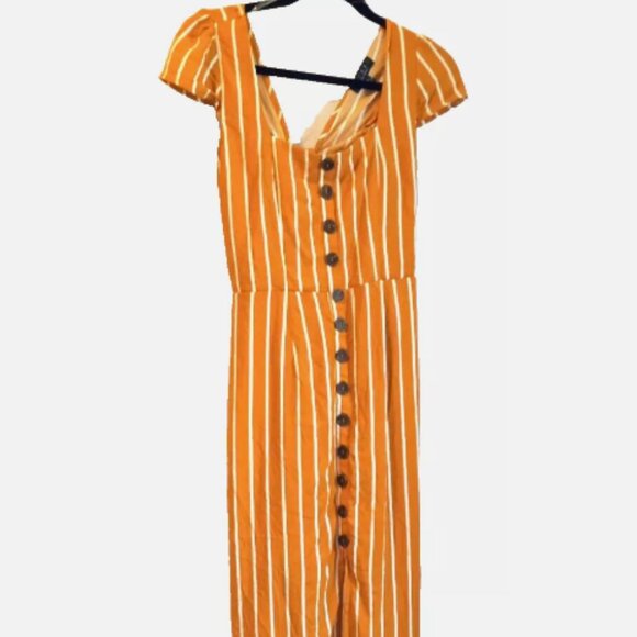 Trixxi Orange Striped Midi Dress - Picture 2 of 14